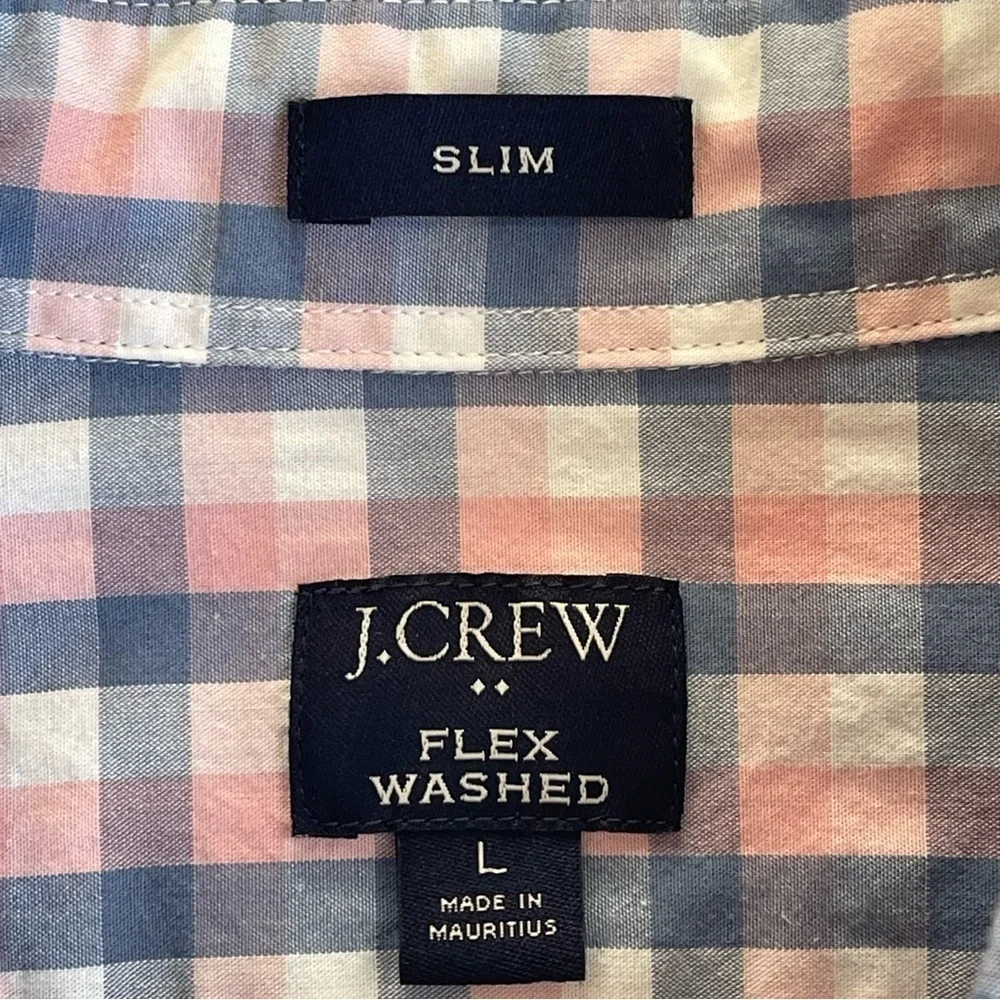 J. Crew Flex Washed Slim Fit Button Down Long Sleeve Shirt Size Large
